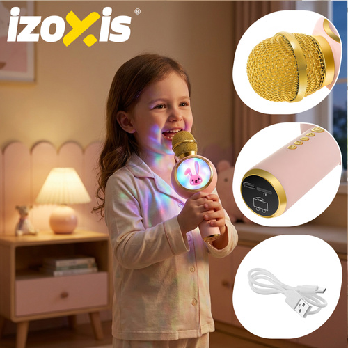 Детский беспроводной караоке микрофон Izoxis 27048 с Bluetooth и... (3)