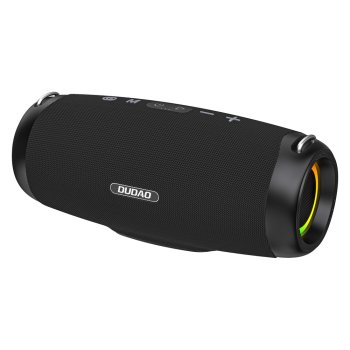 Беспроводная колонка Dudao Y21Pro с RGB‑подсветкой, Bluetooth 5.3 – черная