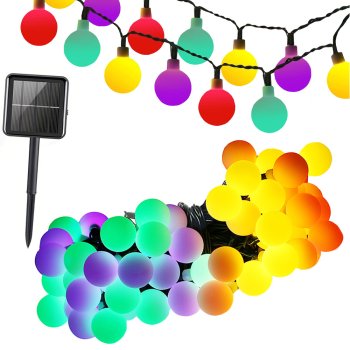 Садовая солнечная гирлянда 40 LED, мультиколор