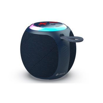 Портативная Bluetooth колонка Devia Lite1 с RGB подсветкой и FM-радио, синяя