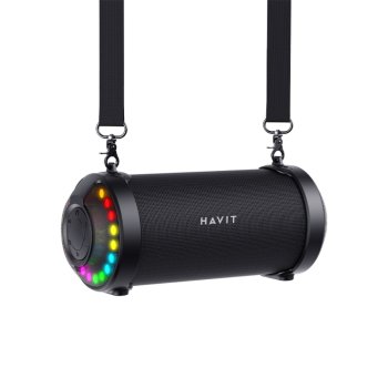 Портативная Bluetooth колонка HAVIT SK841BT с LED подсветкой, черная