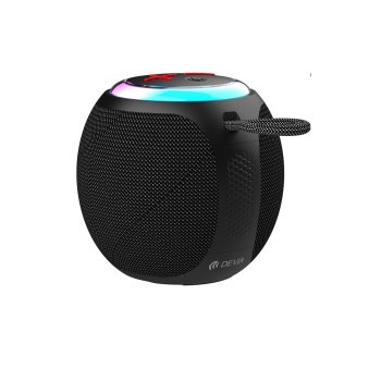 Портативная Bluetooth колонка Devia Lite1 с RGB подсветкой и FM-радио, черная