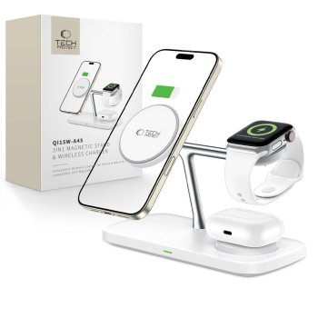 Tech-Protect QI15W-A45 3-в-1 беспроводное зарядное устройство с MagSafe для...