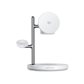 Беспроводное зарядное устройство Joyroom JR-W23 4в1 Qi2 с ночником, белое