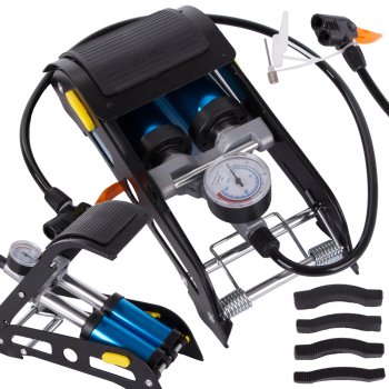 Автомобильный ножной насос двухпоршневой торцевые крышки...