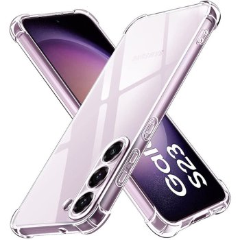 Samsung Galaxy S23 (SM-S911) Anti-slip 4 Corners Shockproof Cover Case, Transparent | Чехол Кейс...