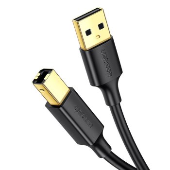 Ugreen USB Type B (Male) - USB 2.0 (Male) Printer Cable 480Mbps 1,5m, Black | Провод для Принтера