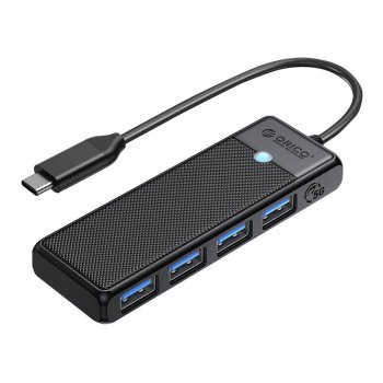 Orico Hub 4in1 USB A3.0x4 (черный)