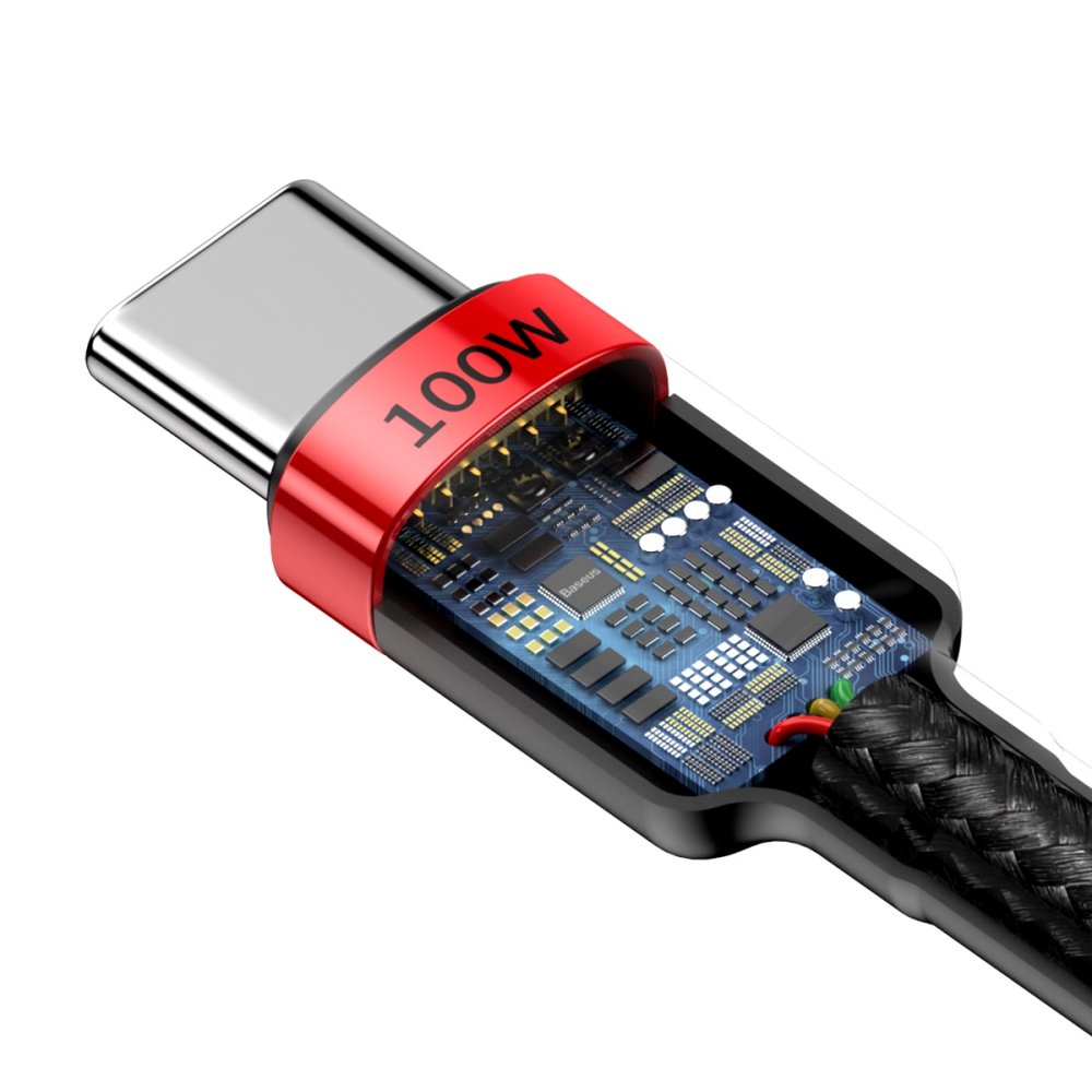Baseus Cafule Cable USB Type C to USB Type C 100W 2m, Black / Red | Провод для Зарядки Передачи... (0)