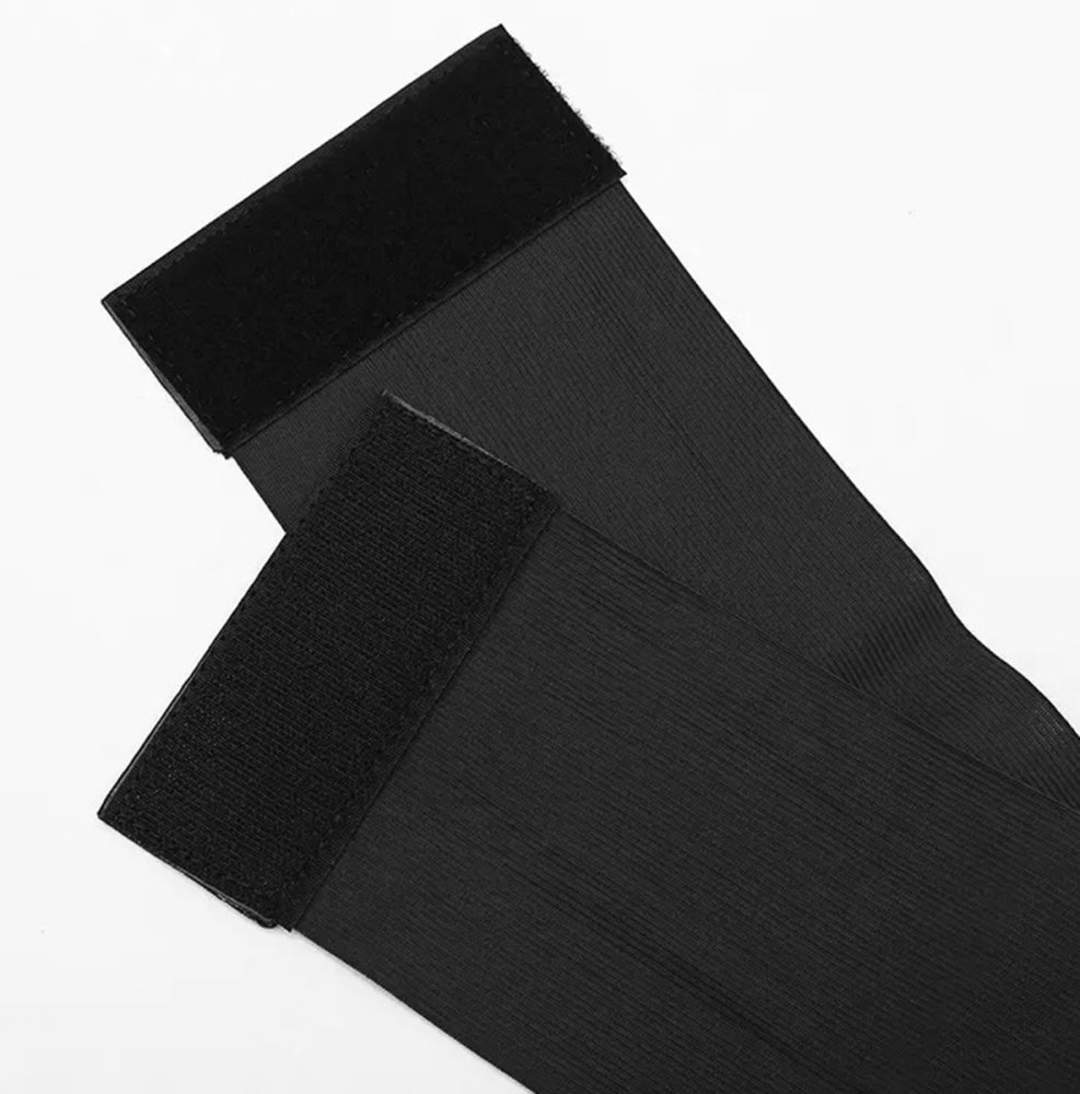 Широкий эластичный пояс-корсет на шнуровке, черный (2)