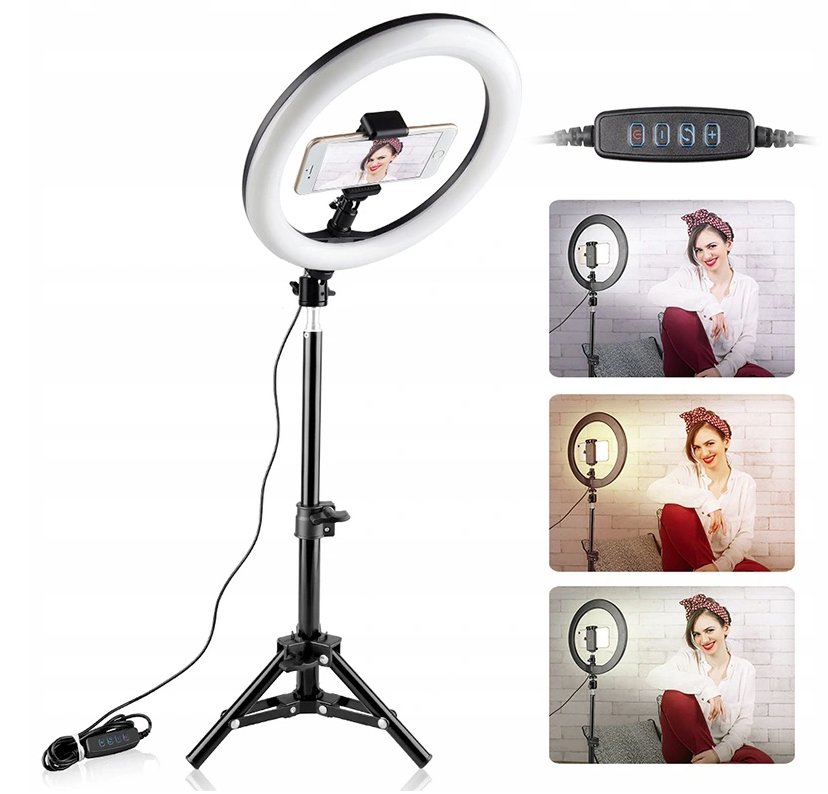 Штатив с Освещением Кольцо + LED 60W | Tripod Mount + LED Ring Photo Video Light (5)