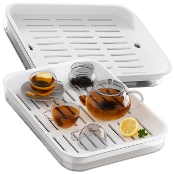 Сушилка для посуды двухуровневый поднос для овощей и фруктов