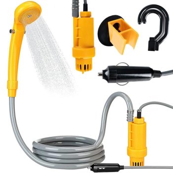 Портативный походный душ 12В автомобильный с электрическим...