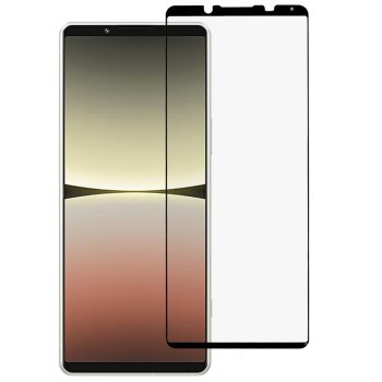 5D Защитное Стекло для Sony Xperia 5 IV, Черное Закруглённое (Tempered Glass)