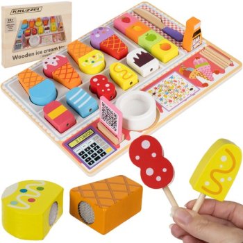 Деревянная Детская Игрушка Магазин Мороженого Kruzzel 22494 | Wooden Ice Cream...