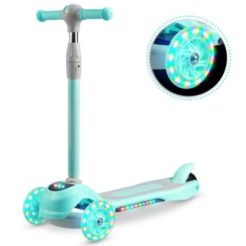 Трехколесный самокат Ricokids Piko - мятный, детский скутер, устойчивый...