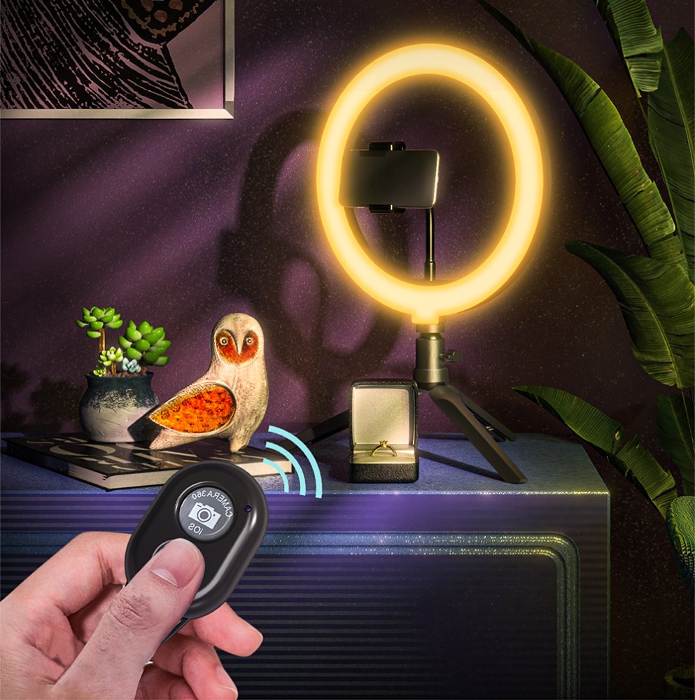 Blitzwolf BW-SL5 Кольцо Освещения + LED RGBW, 26cm с Мини Штативом | Puluz LED RGB Vlogging... (2)