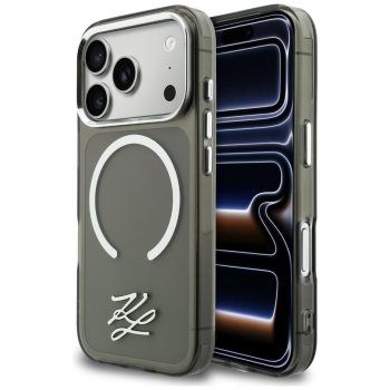 Karl Lagerfeld IML KL Script Logo MagSafe чехол для iPhone 17 Pro Max – чёрный