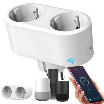 Smart Life Wi-Fi Double Socket — умная розетка с двумя выходами и управлением...