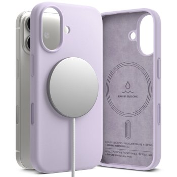 Силиконовый магнитный чехол Ringke MagSafe для iPhone 17 - Фиолетовый
