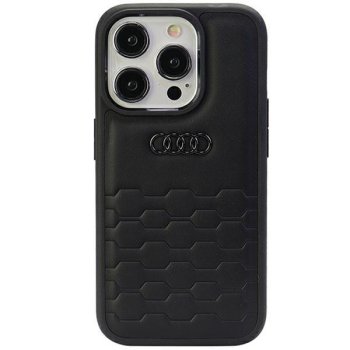Apple iPhone 15 Pro 6.1'' Audi GT Synthetic Leather Case Cover, Black | Чехол Кейс Бампер Обложка...