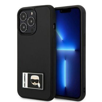 Apple iPhone 13 Pro 6.1" Karl Lagerfeld Ikonik Patch Case Cover (KLHCP13L3DKPK), Black | Чехол Кейс...