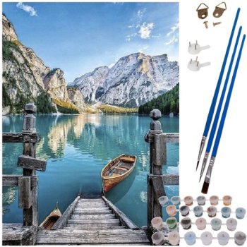 Картина по номерам 40х50 см Горный пейзаж на холсте Maaleo 22785