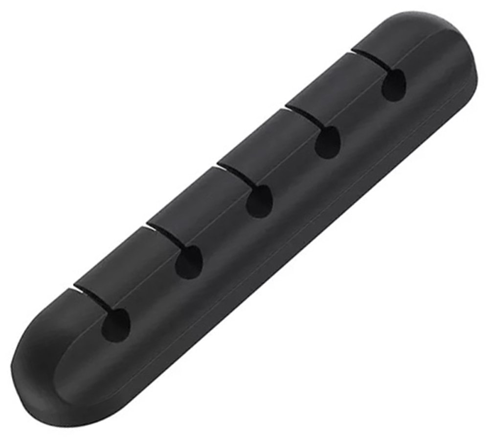 Самоклеящийся органайзер для кабелей до 5 штук, черный (0)