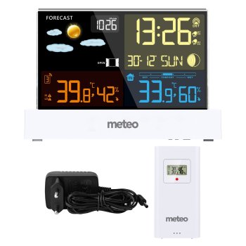 Метеостанция METEO SP110B с DCF и беспроводным датчиком, белая