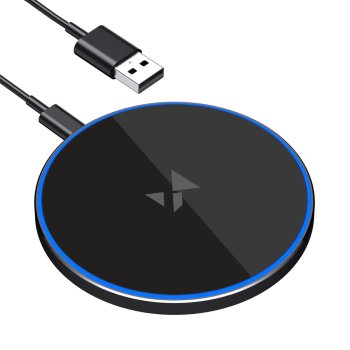 Wozinsky WLI-01Y 15W беспроводное индукционное зарядное устройство с кабелем USB‑C — Черный