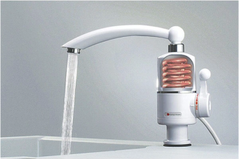 Электрический Смеситель Кран / Нагреватель для Воды, Белый | Electric Sink Water Faucet / Heater