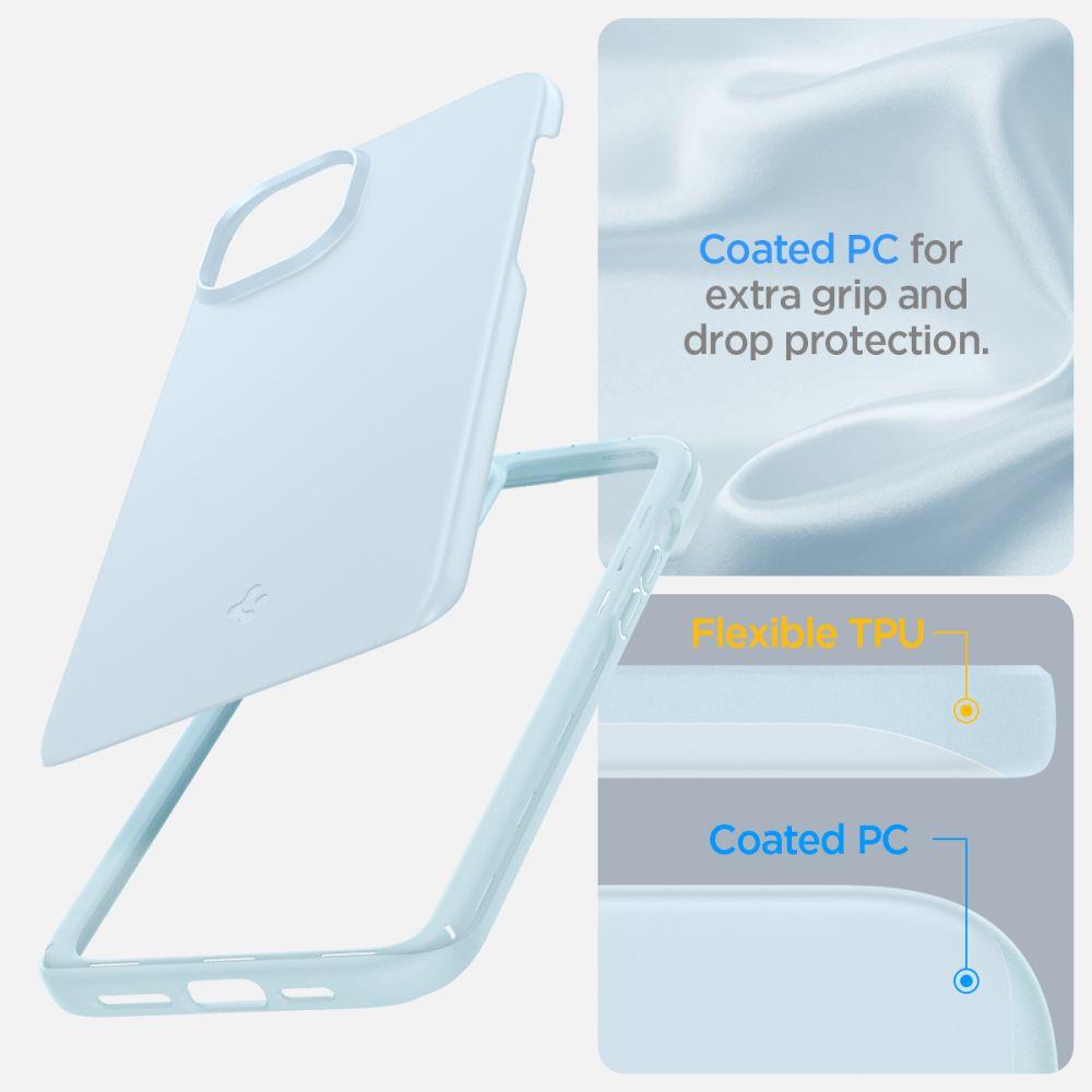 Apple iPhone 15 6.1'' Spigen Thin Fit Case Cover, Blue | Чехол Кабура Кейс Бампер для... (1)