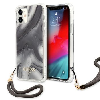 Apple iPhone 12 mini 5.4'' Guess Marble Collection Case Cover (GUHCP12SKSMAGR), Grey | Чехол Кейс Бампер...