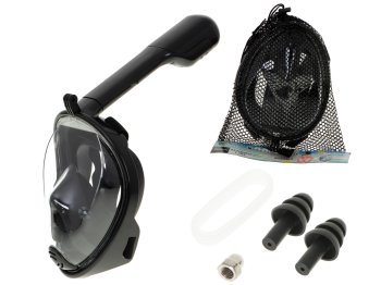 Подводная Маска для Плавания Дайвинга Снорклинга, L/XL, Черный | Swimming Diving Snorkeling Mask