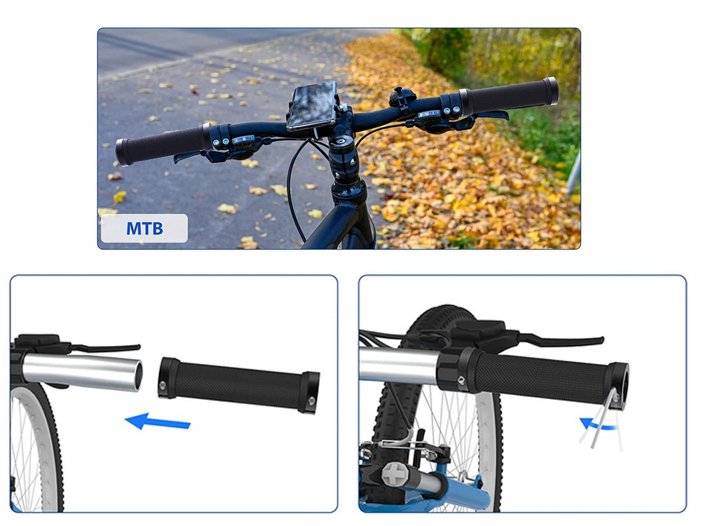 Велосипедные Ручки С Резиновыми Рукоятками (1)