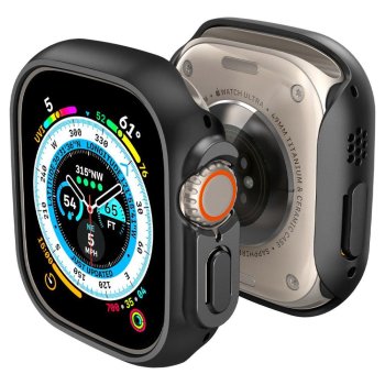 Apple Watch Ultra ( 49 mm ) Spigen Thin Fit Case Cover, Black | Чехол Кабура Кейс Бампер