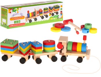 Развивающая игрушка, Пазл, Сортировщик Поезд с вагонами | Educational...