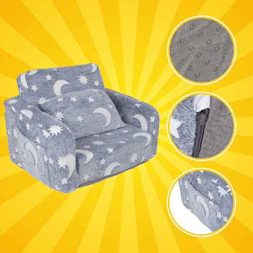 Детское раскладное плюшевое кресло Kruzzel 26381 (3)