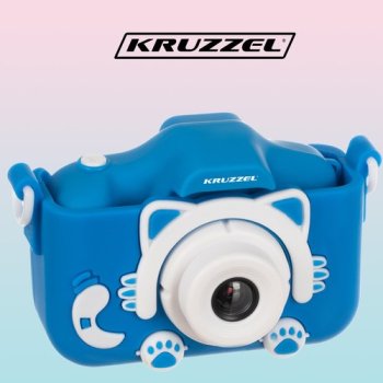 Детский цифровой фотоаппарат Kruzzel Full HD с картой 32ГБ AC22295, синий