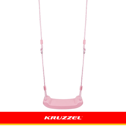 Детские пластиковые качели на верёвках для дома и сада, розовые (3)