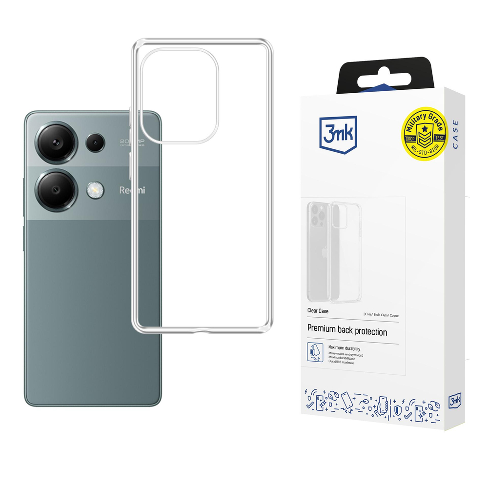 Xiaomi Redmi Note 13 Pro 4G 3MK Clear Case Cover, Transparent | Чехол Кейс Бампер Обложка для Телефона