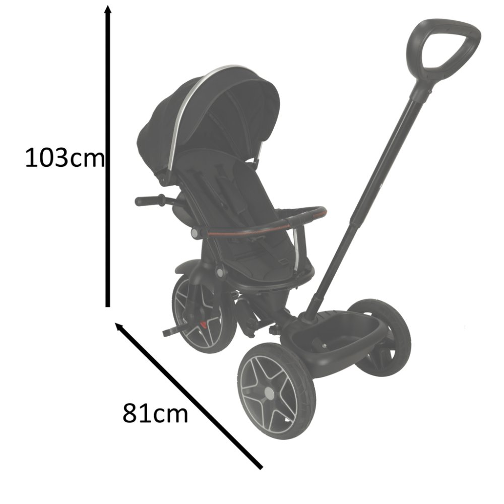 Трехколесный велосипед, детская коляска TRIKE FIX Elite, Чёрный | Tricycle... (7)