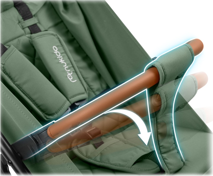 Прогулочная коляска Paseo Nukido, Зелёная (2)