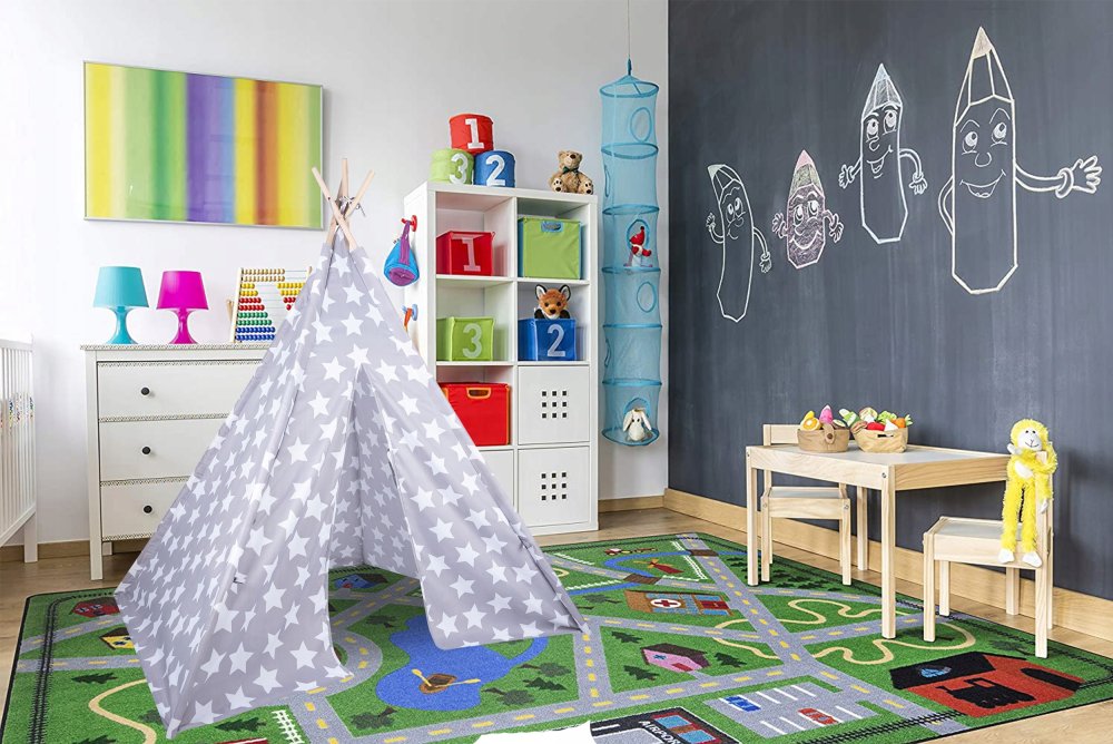Детский Игровой Шатёр Палатка Домик Вигвам Типи, Серый | Teepee Style... (6)