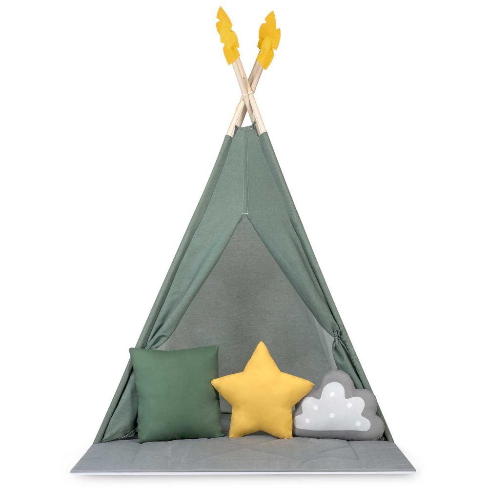 Детская игровая палатка-шатер Nukido, Зелёная | Kids' Play Tent Gazebo (0)