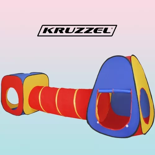 Детская игровая палатка Kruzzel 23871 3 в 1 с туннелем (2)