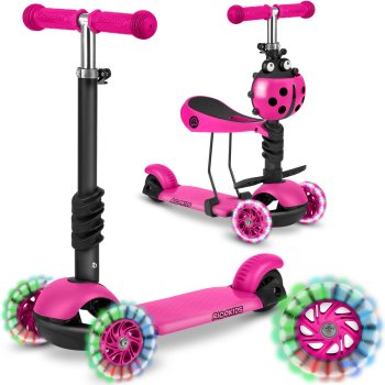 Ricokids Buggy: трехколесный самокат для детей - розовый