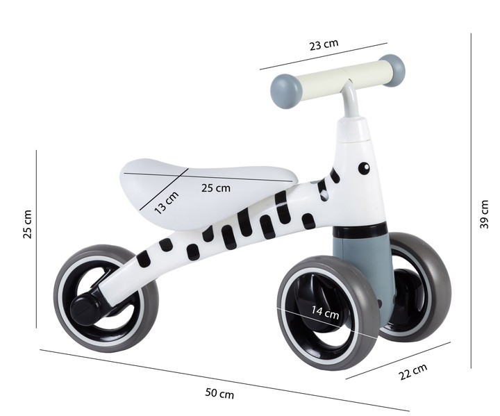 Детский беговел ECOTOYS Зебра с колесами из EVA (3)