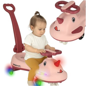 Гравитационная машинка-каталка Swing FIX S1 с LED колесами и ручкой,...