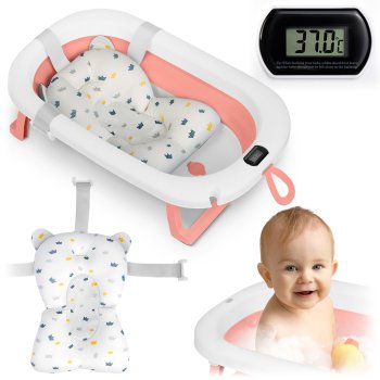 Складная детская ванночка с термометром и горкой Ricokids RK-287,...